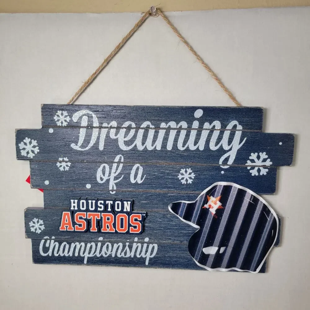 FOCO MLB Merch Houston Astros Christmas Sign